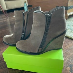 Vince Camuto Suede Wedge Booties